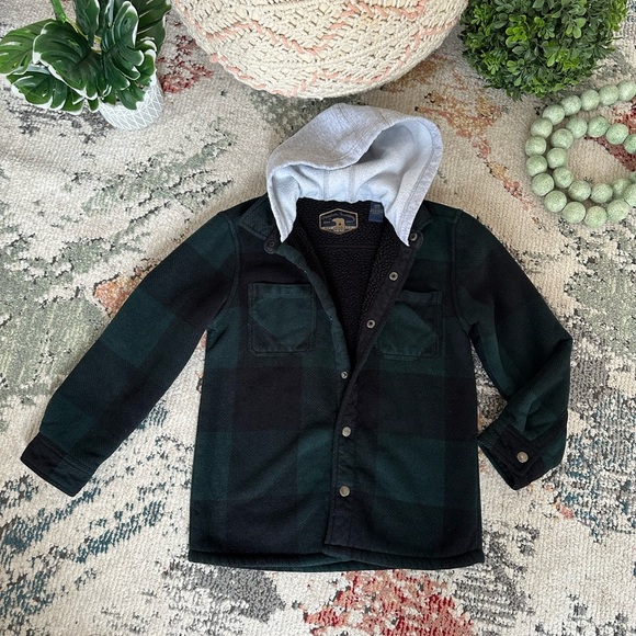 Green and Gray Plaid Hoodie Jacket - Picture 8 of 15
